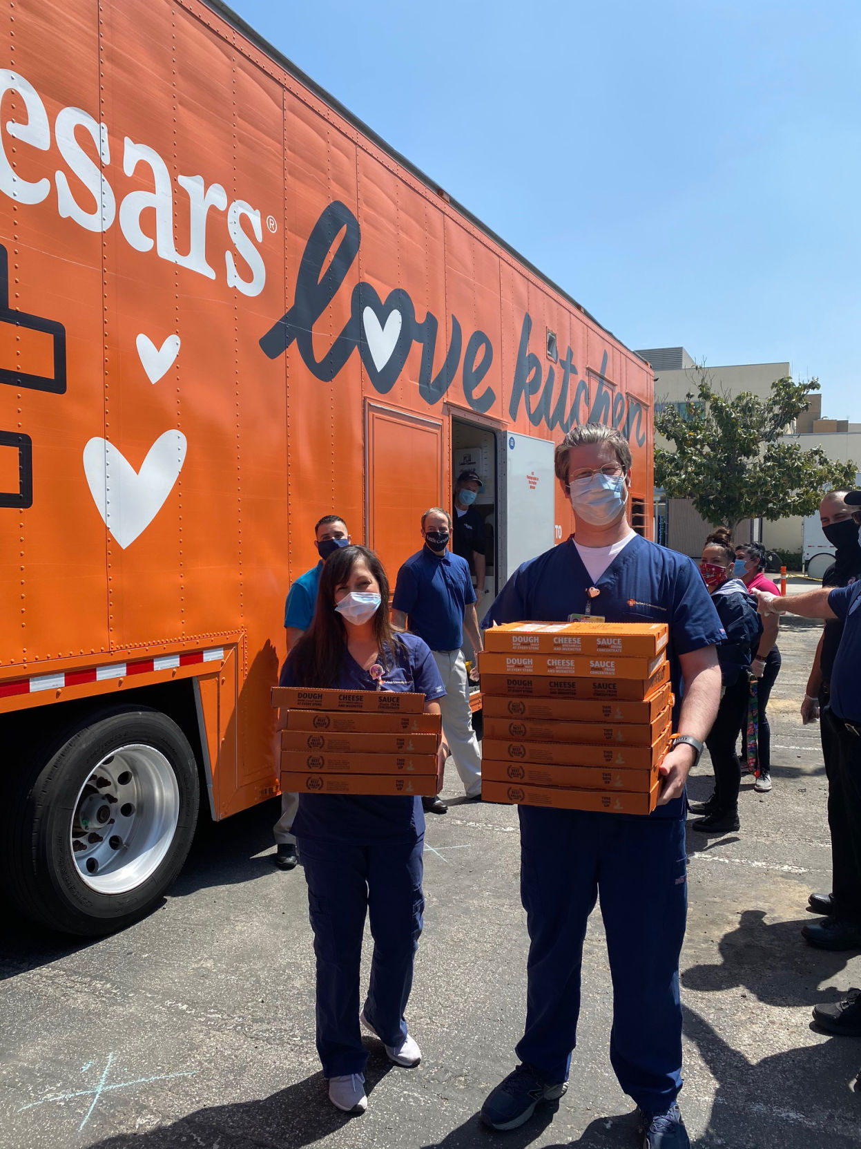 Pizza for health workers